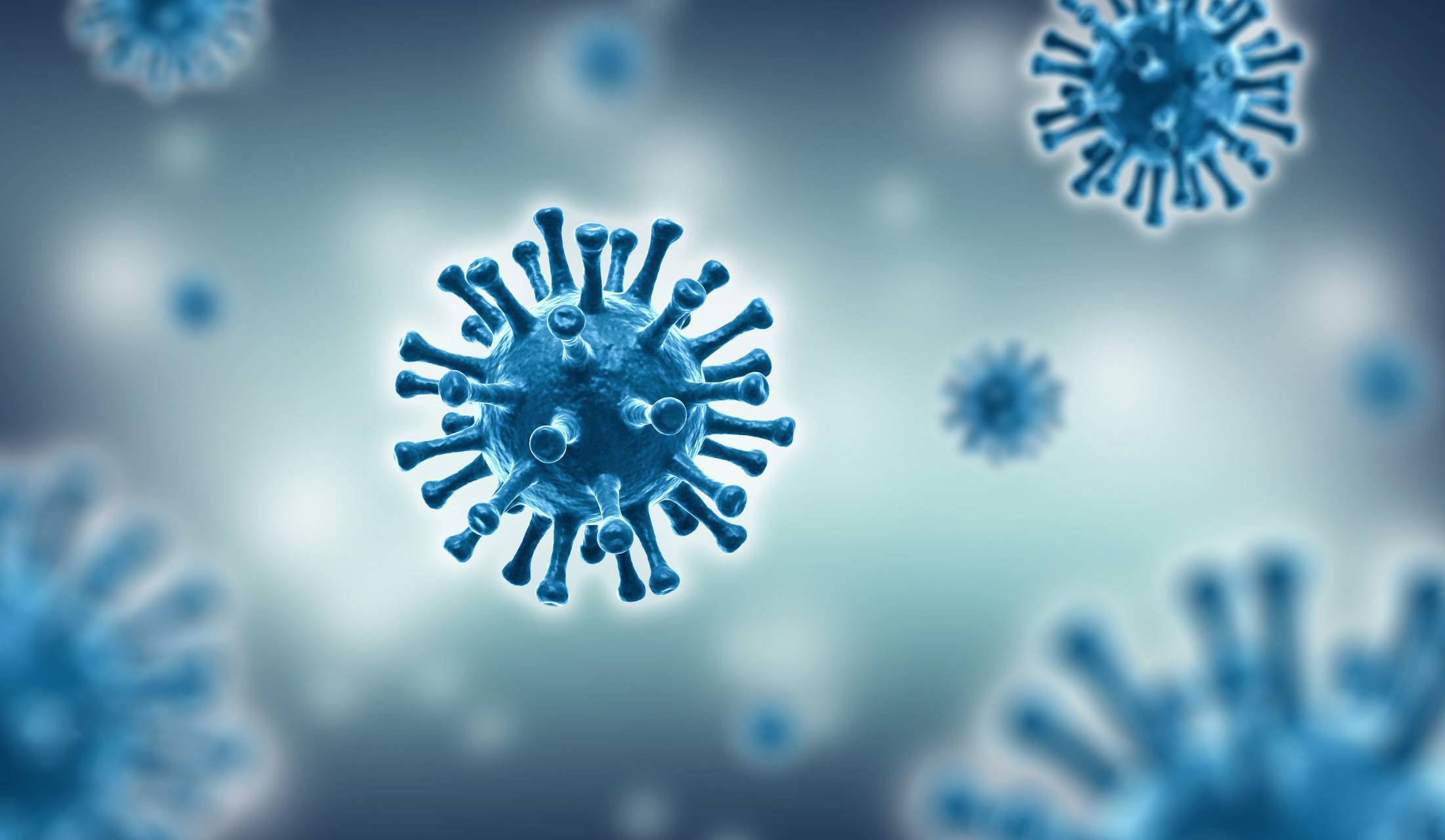 Blue Virus Depth Of Field Background Copy Space Text Overlay Corona Coronavirus Corona Virus Disease T20 Wl0w88