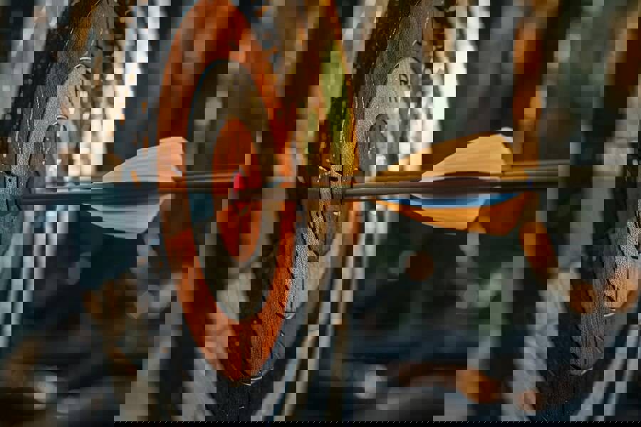 Goal Concept With Three Arrows Hitting Bullseye Archery Target 641503 103497
