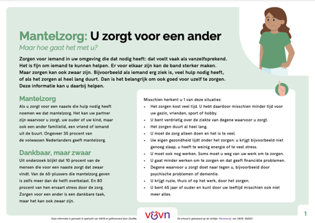 Preview van Mantelzorg Flyer voor ouderen